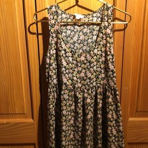 Flowered Babydoll Dress